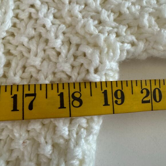 UNO & UNA Cardigan Medium Vintage Sweater Cable Knit Granny Irish Fisherman - Picture 11 of 12